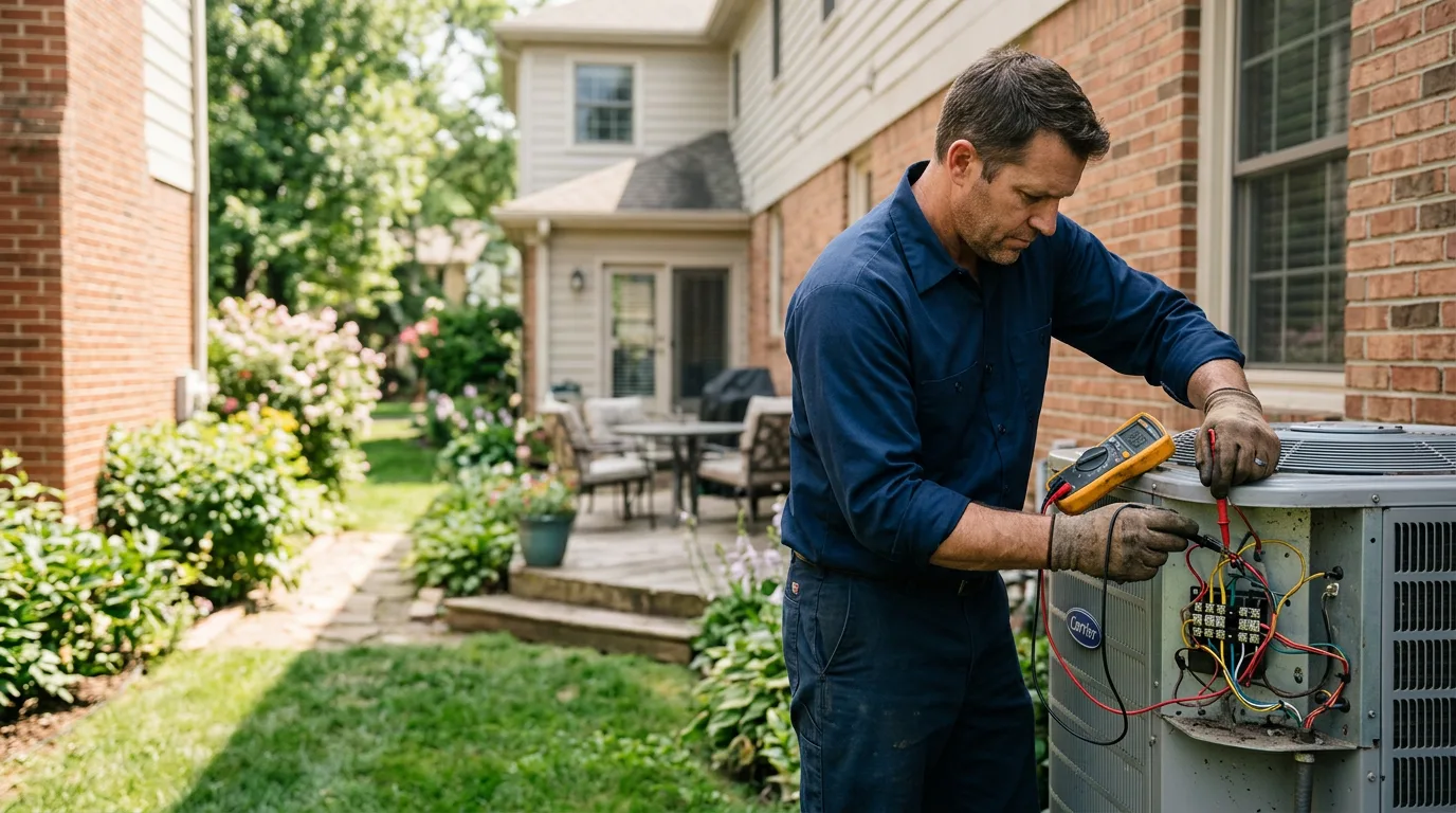 HVAC technician working near Vandalia, MI
